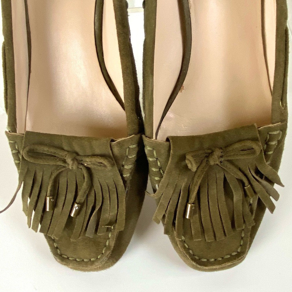 Nine West Olive Suede Moccasins - Picture 6 of 12